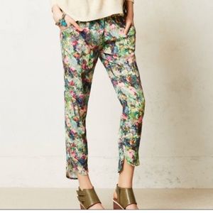 Anthropologie Floral Multicolor Pants